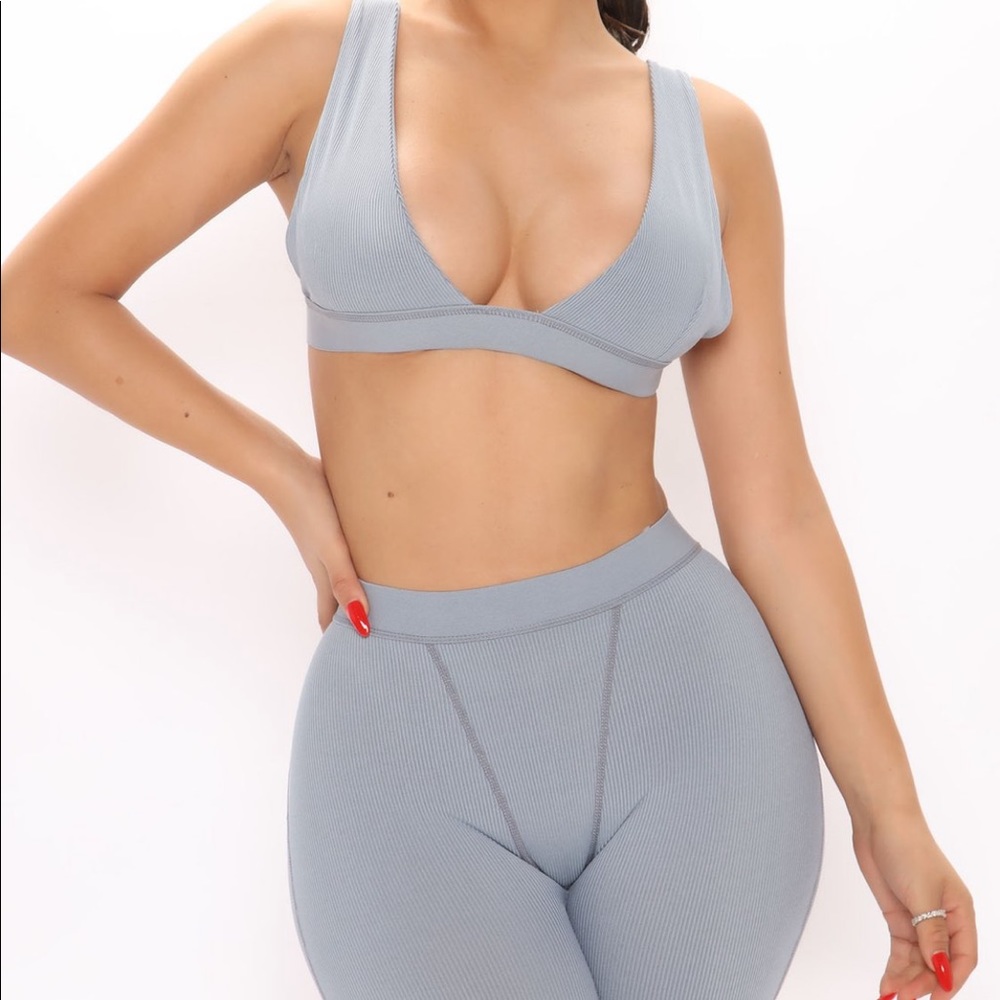 Fashion Nova blue 2 piece set size XS